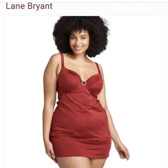 NWT Lane Bryant 3 piece Swim set, top 40C, swim skirt 16 & cover up - Picture 1 of 16